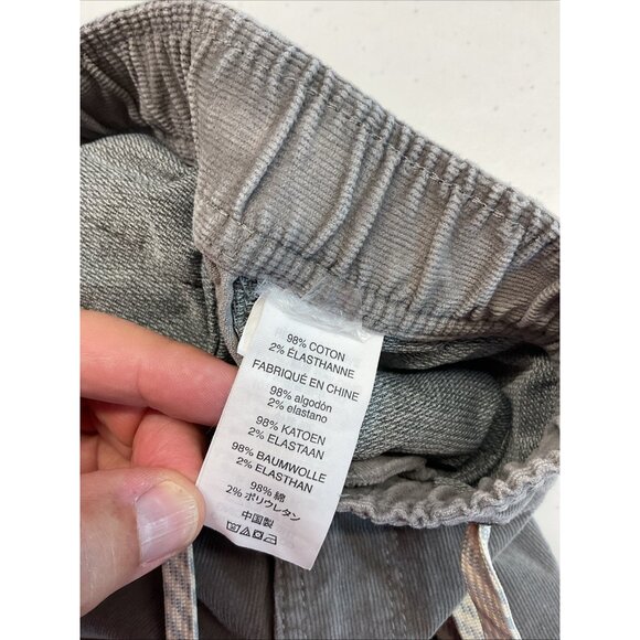 Vuori Men's Corduroy Optimist‎ Pants Elastic Drawstring Waistband Gray Size S - Picture 7 of 12